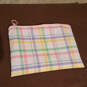 Plaid Multicolor Zipper Pouch